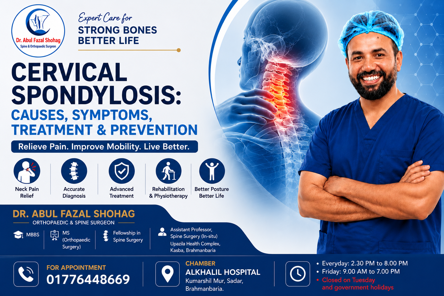 Cervical Spondylosis: Causes, Symptoms, Treatment & Prevention